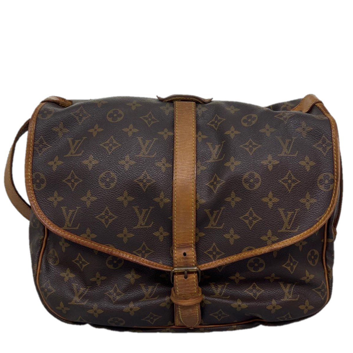LOUIS VUITTON Monogram Saumur 35 Shoulder Bag M42254 LV jk2817