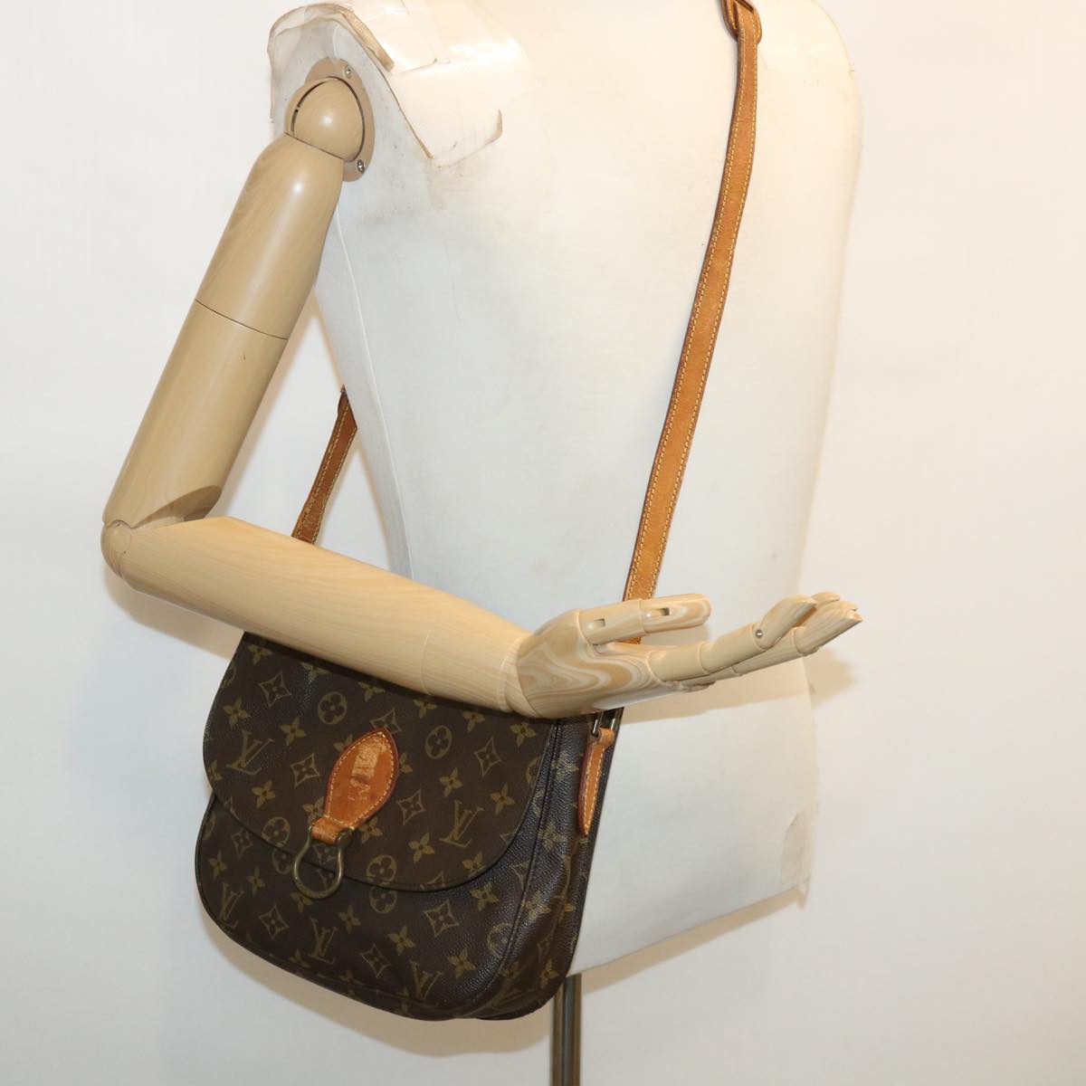 LOUIS VUITTON Monogram Saint Cloud GM Shoulder Bag M51242 LV jk2965