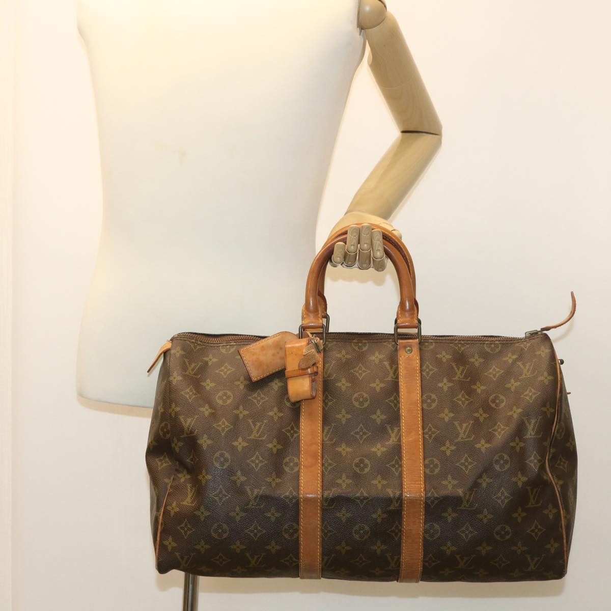 LOUIS VUITTON Monogram Keepall 45 Boston Bag Vintage M41428 LV jk3030