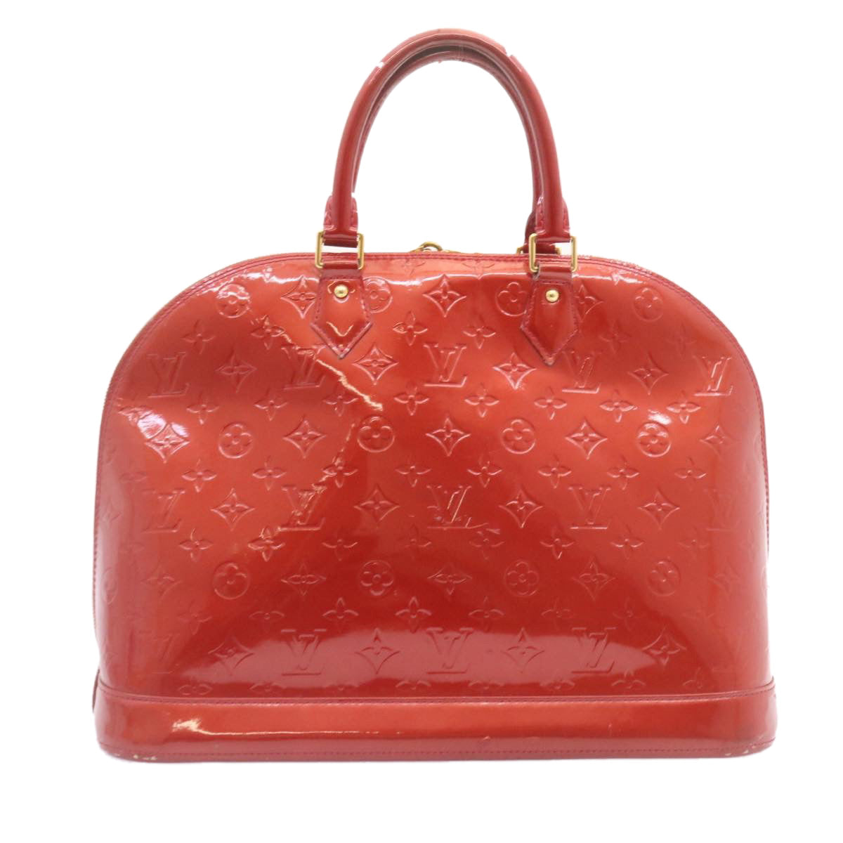LOUIS VUITTON Monogram Vernis AlmaGM Hand Bag Pomme D'amour M91678 LV jk321