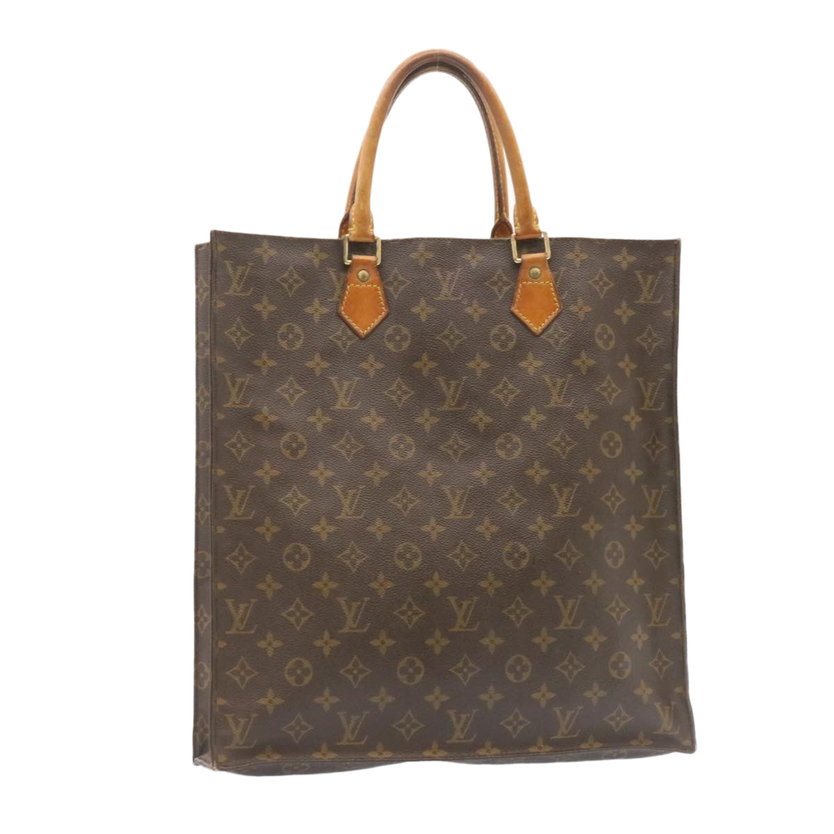 LOUIS VUITTON Monogram Sac Plat Hand Bag M51140 LV jk625
