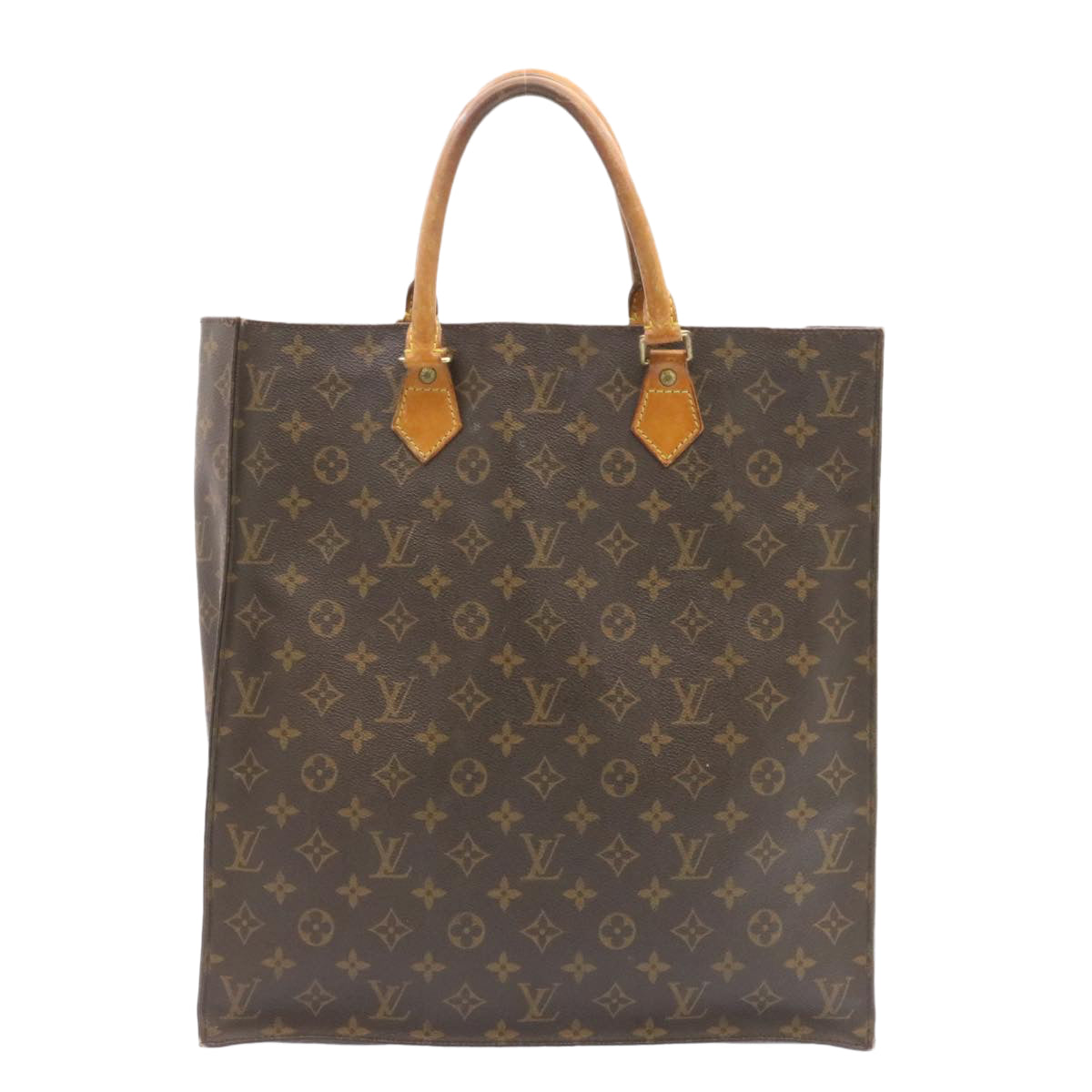 LOUIS VUITTON Monogram Sac Plat Hand Bag M51140 LV jk625