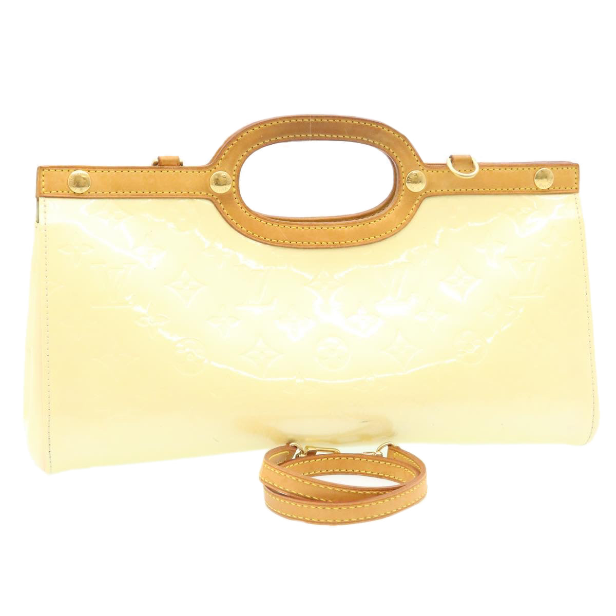 LOUIS VUITTON Monogram Vernis Roxbury Drive Hand Bag Perle M91374 LV jk642