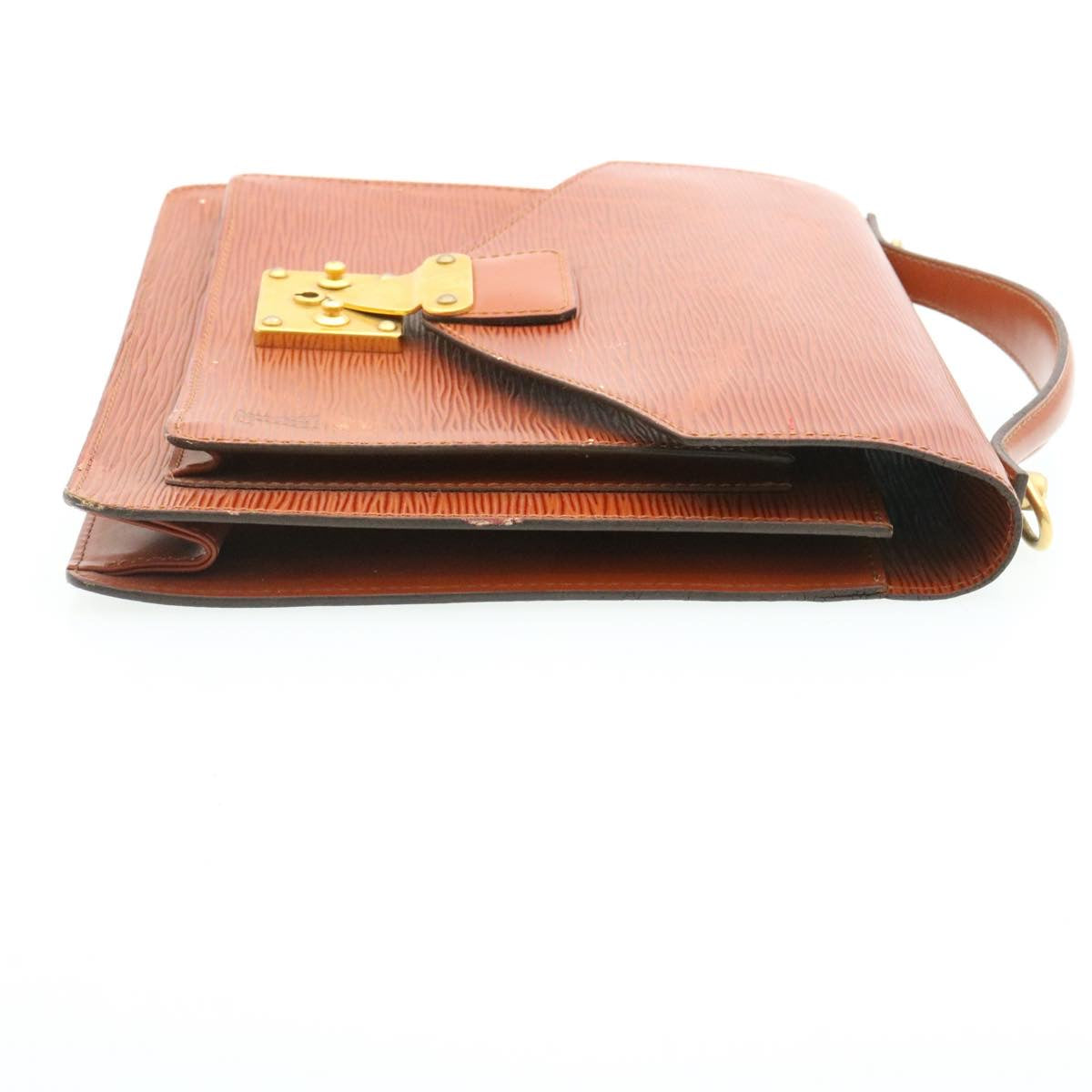 LOUIS VUITTON Epi Monceau Hand Bag Brown M52123 LV jk716