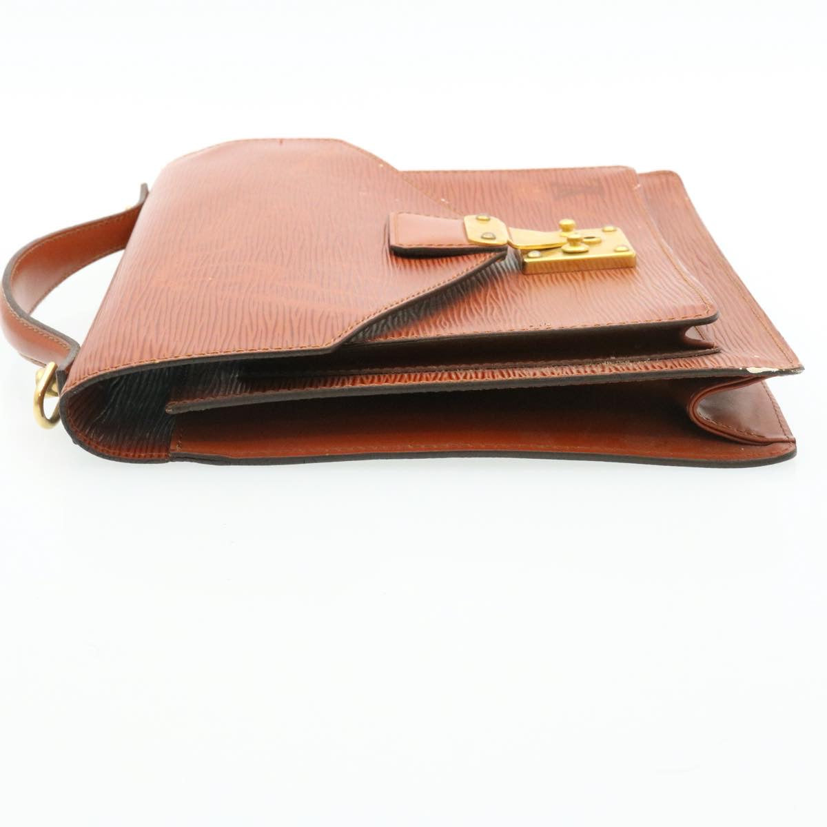 LOUIS VUITTON Epi Monceau Hand Bag Brown M52123 LV jk716