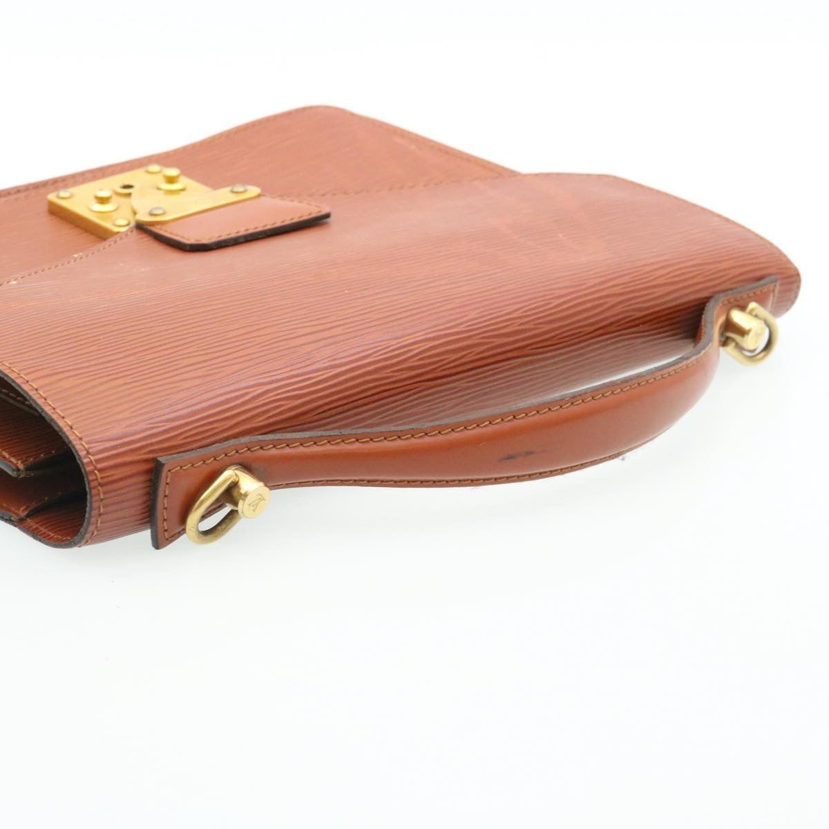 LOUIS VUITTON Epi Monceau Hand Bag Brown M52123 LV jk716