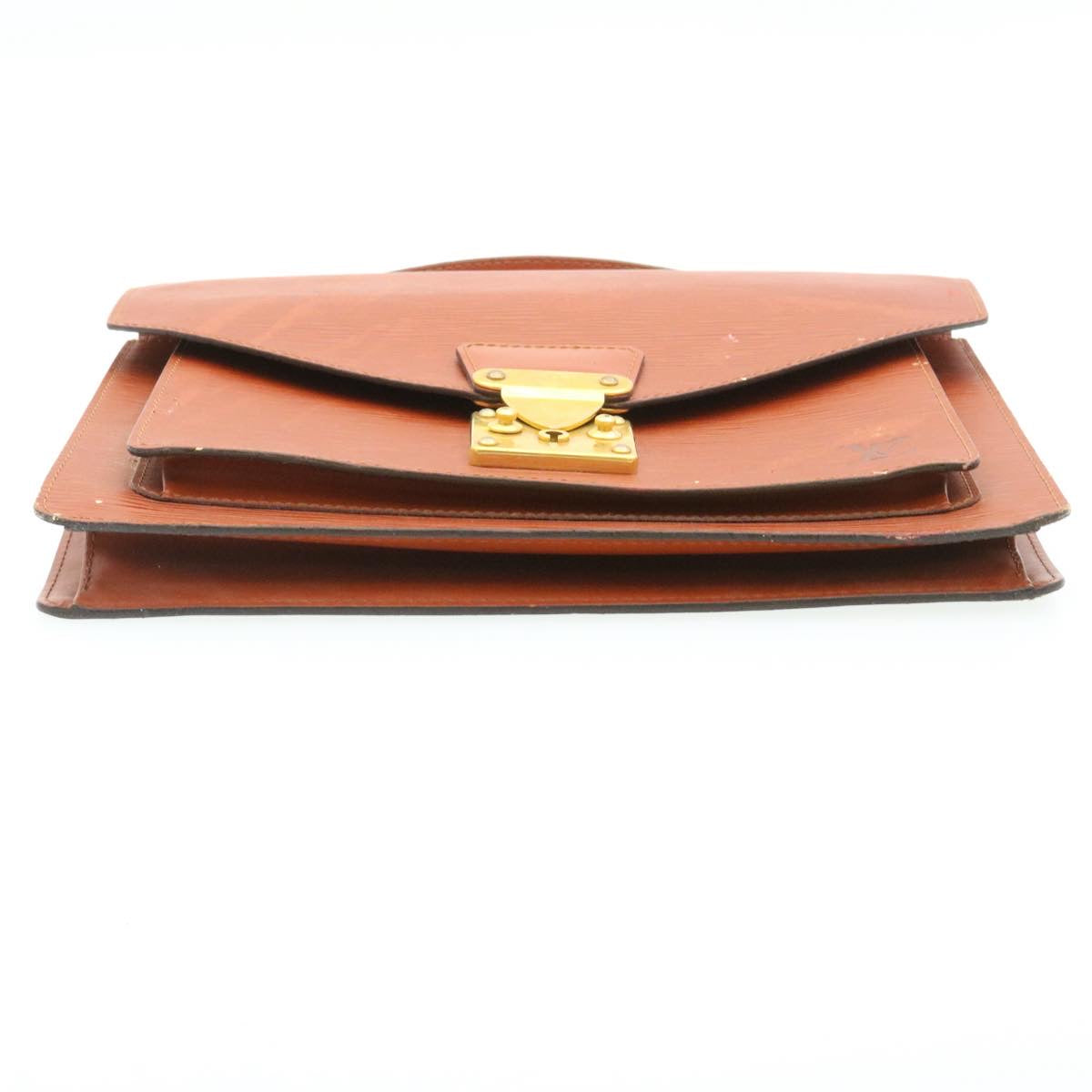 LOUIS VUITTON Epi Monceau Hand Bag Brown M52123 LV jk716