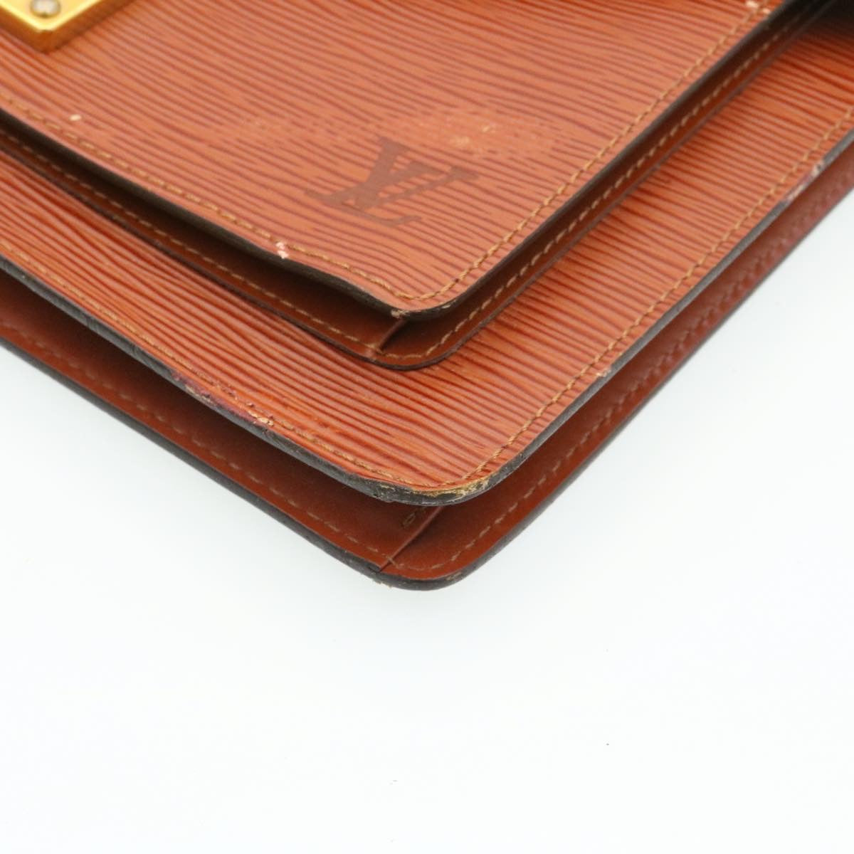 LOUIS VUITTON Epi Monceau Hand Bag Brown M52123 LV jk716