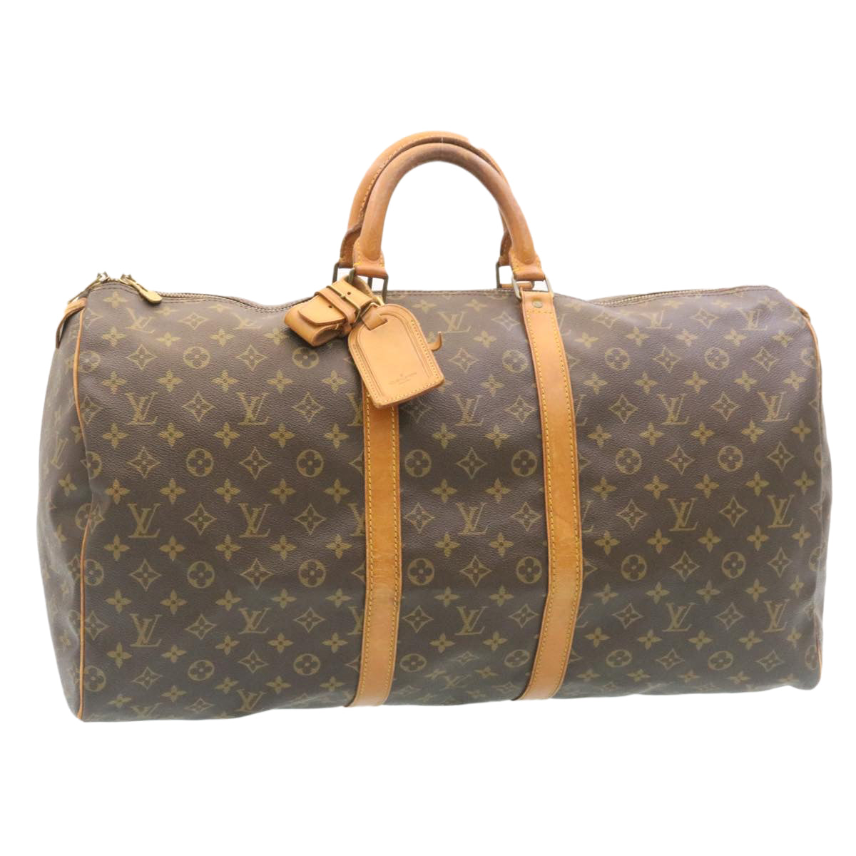 LOUIS VUITTON Monogram Keepall 55 Boston Bag M41424 LV jk845