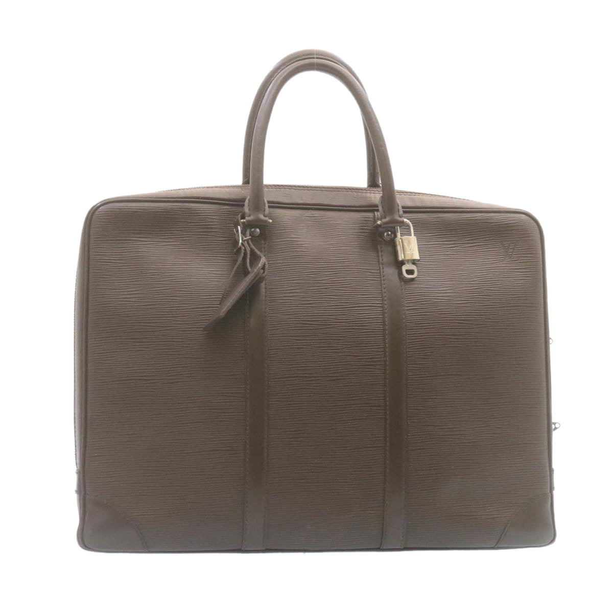 LOUIS VUITTON Epi PorteDocuments Voyage Business Bag Mocha M5909D LV jk943