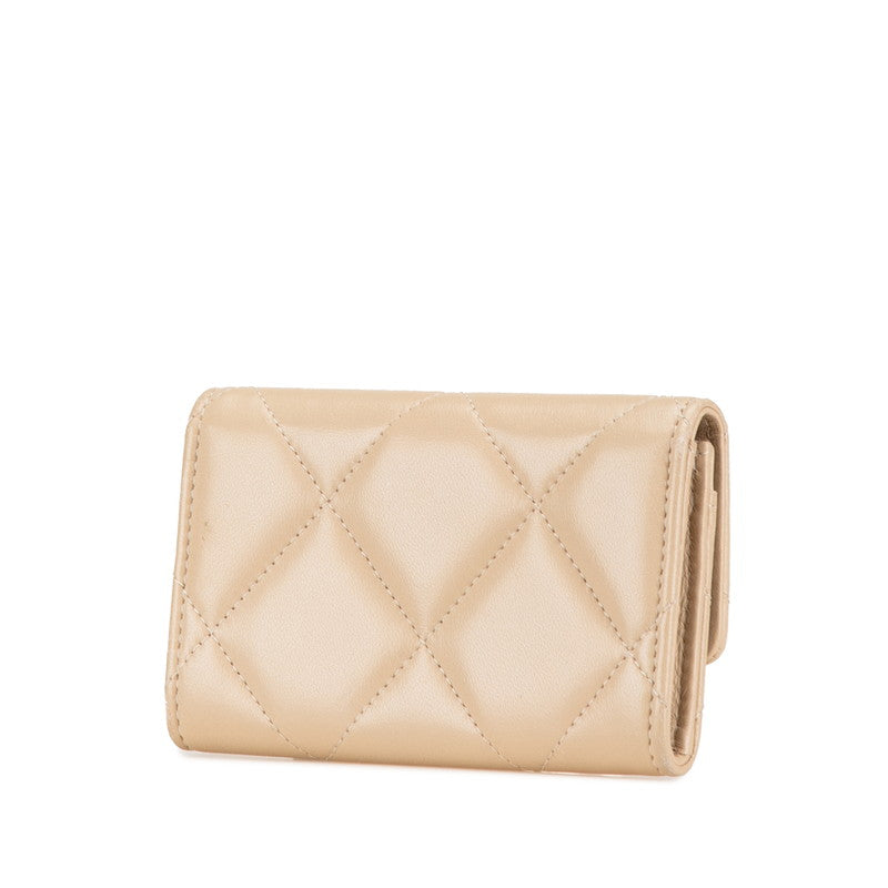Chanel Lambskin Card Case Beige