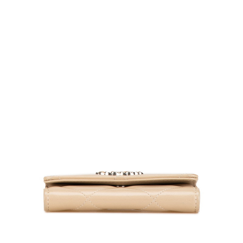 Chanel Lambskin Card Case Beige