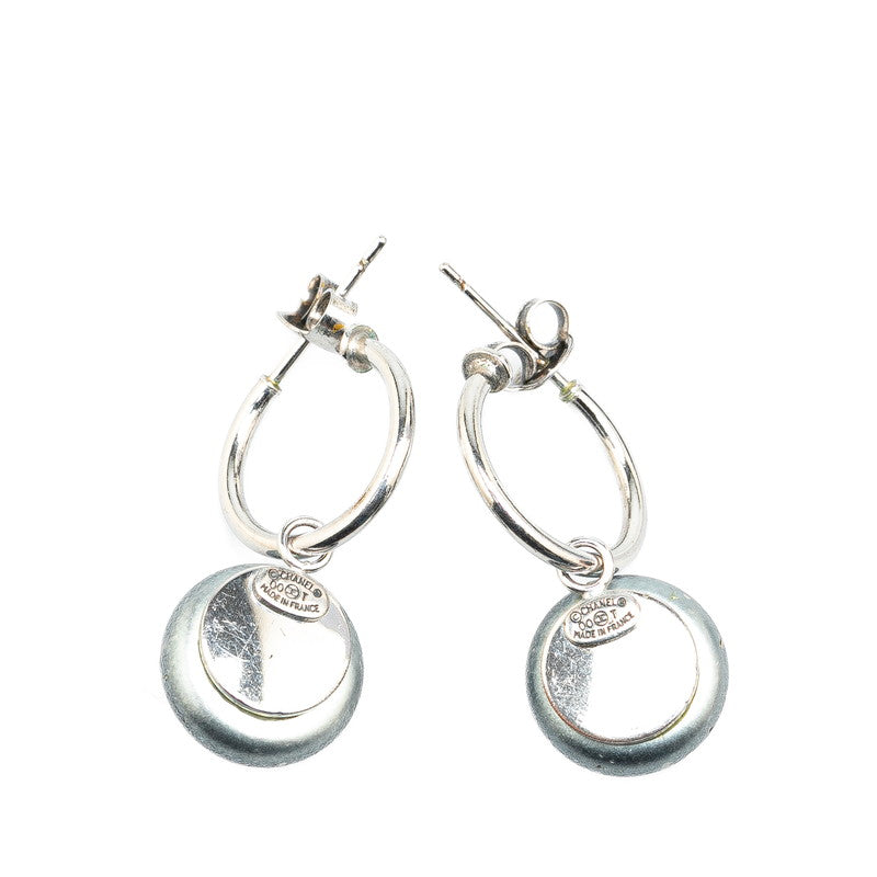 Chanel Coco Mark Round Metal Earrings