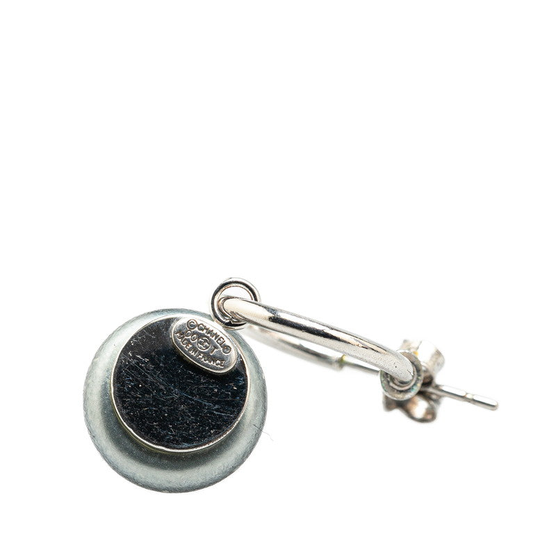 Chanel Coco Mark Round Metal Earrings