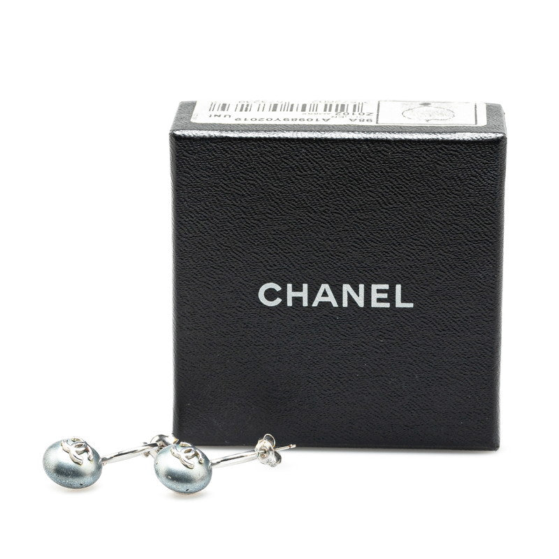 Chanel Coco Mark Round Metal Earrings