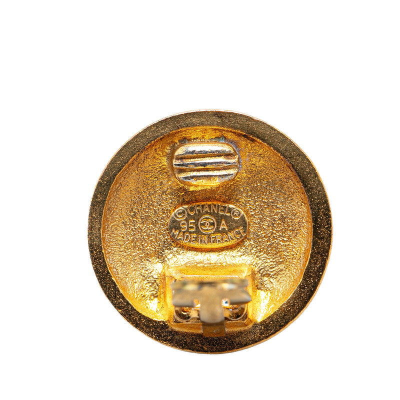 Chanel Vintage Coco Mark Earrings Gold