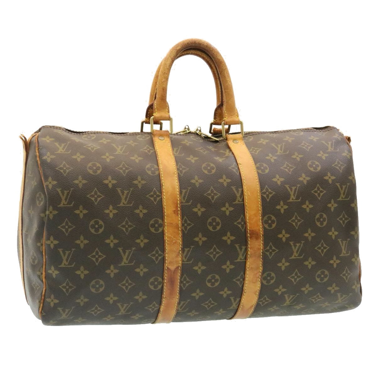 LOUIS VUITTON Monogram Keepall Bandouliere 45 Boston Bag M41418 LV ki1163