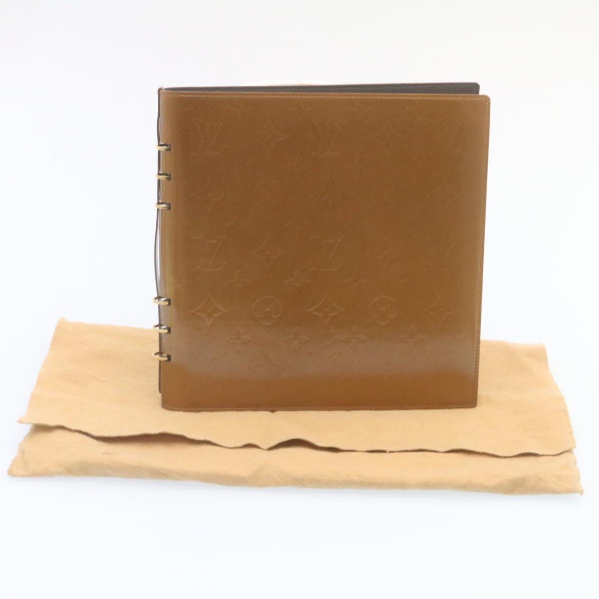 LOUIS VUITTON Monogram Vernis Vendredi Notebook Cover Bronze LV ki1573