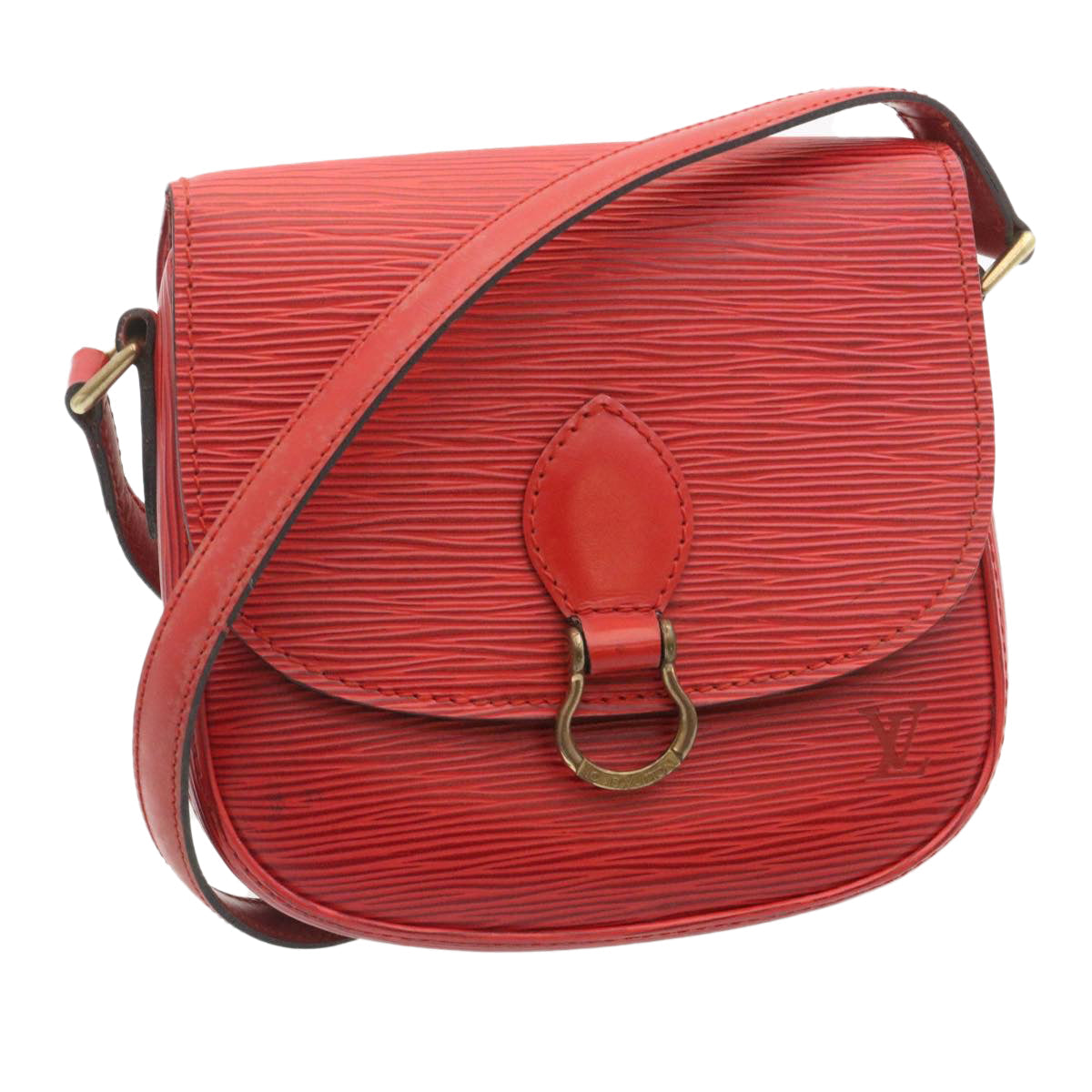 LOUIS VUITTON Epi Saint Cloud PM Shoulder Bag Red M52217 LV ki1622