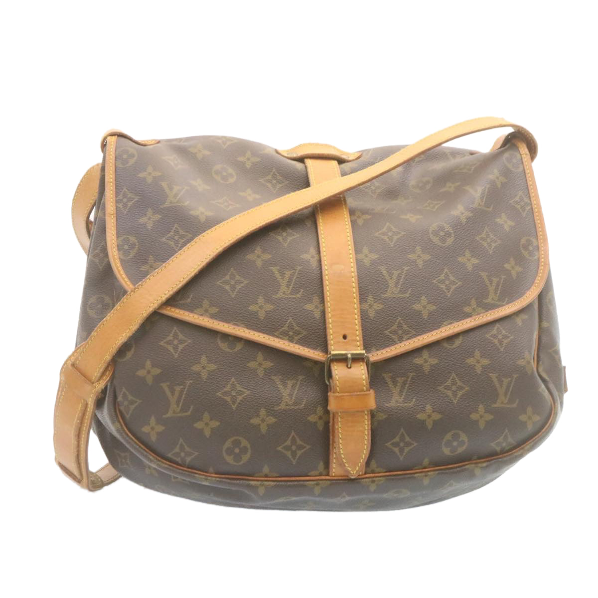 LOUIS VUITTON Monogram Saumur 35 Shoulder Bag M42254 LV ki1701