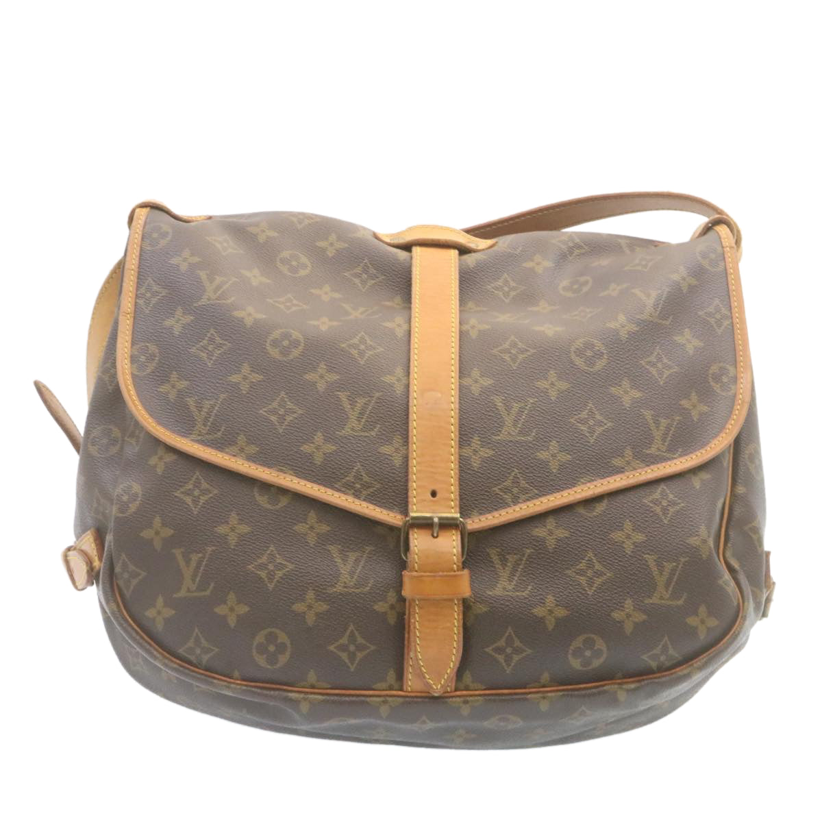 LOUIS VUITTON Monogram Saumur 35 Shoulder Bag M42254 LV ki1701