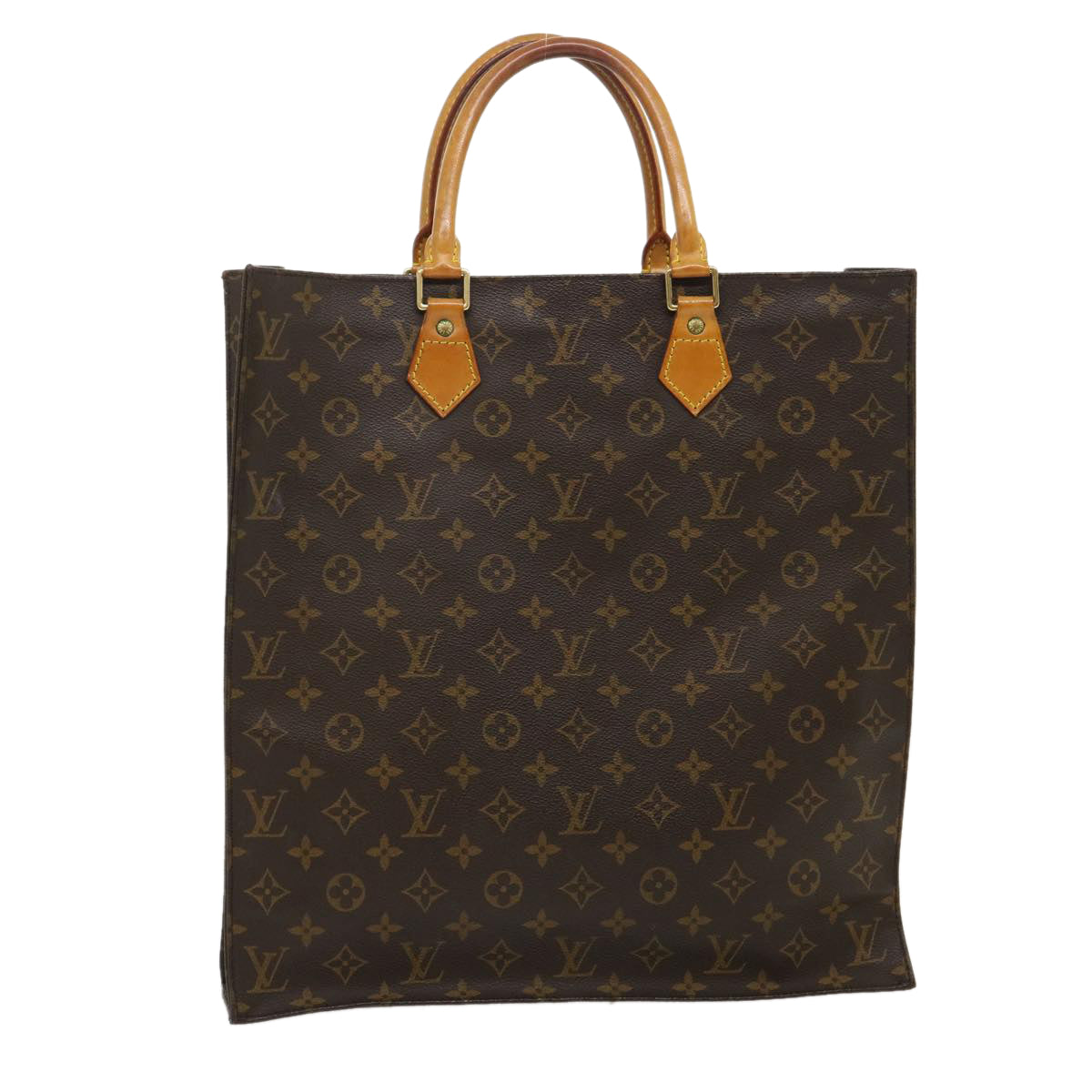 LOUIS VUITTON Monogram Sac Plat Hand Bag M51140 LV ki1866