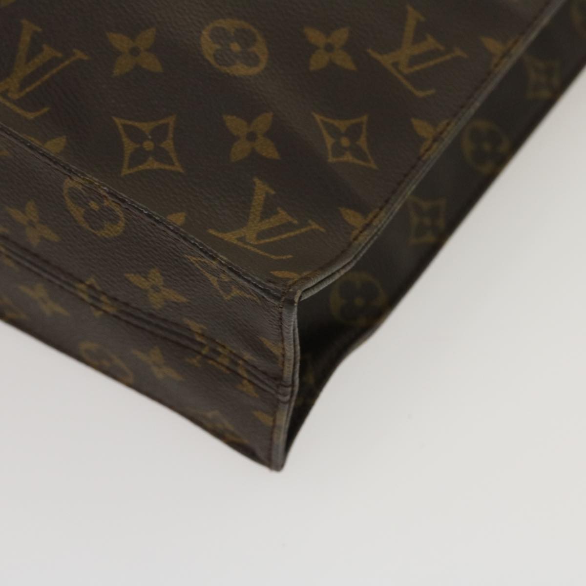 LOUIS VUITTON Monogram Sac Plat Hand Bag M51140 LV ki1866