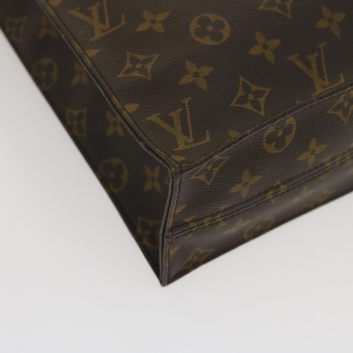LOUIS VUITTON Monogram Sac Plat Hand Bag M51140 LV ki1866