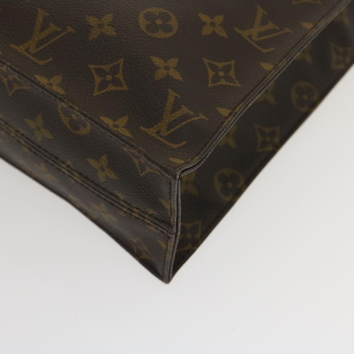 LOUIS VUITTON Monogram Sac Plat Hand Bag M51140 LV ki1866