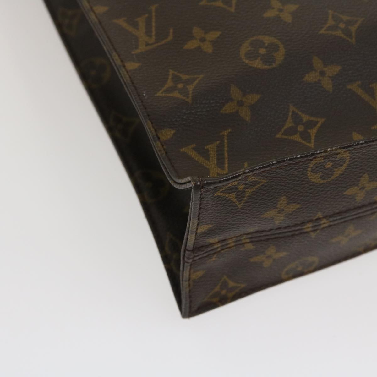 LOUIS VUITTON Monogram Sac Plat Hand Bag M51140 LV ki1866