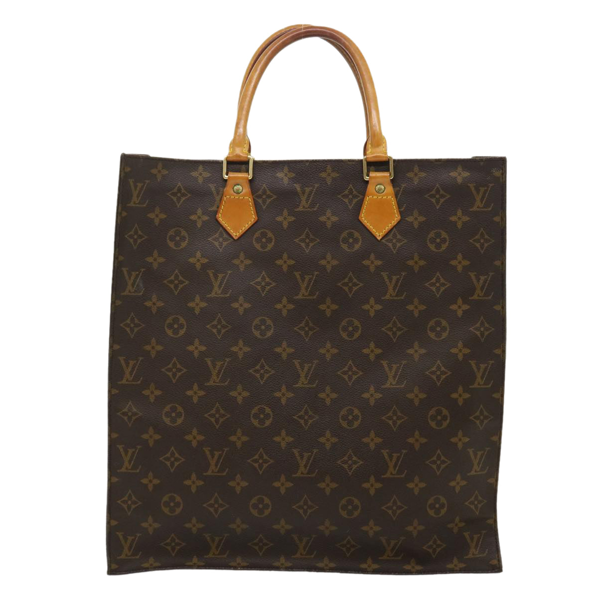 LOUIS VUITTON Monogram Sac Plat Hand Bag M51140 LV ki1866