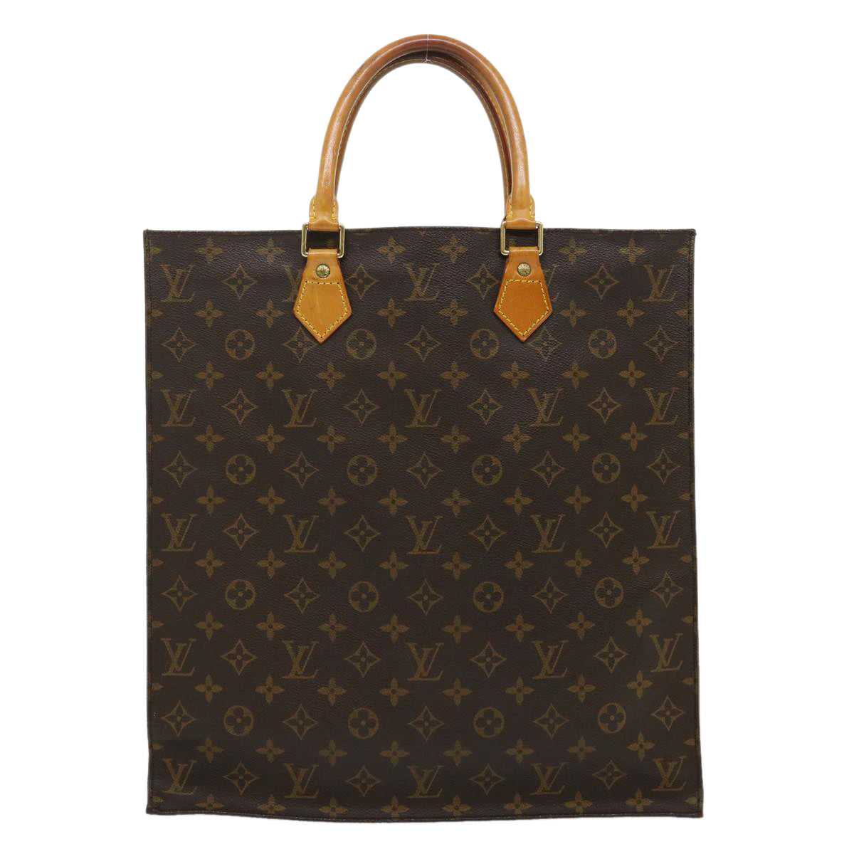 LOUIS VUITTON Monogram Sac Plat Hand Bag M51140 LV ki1866