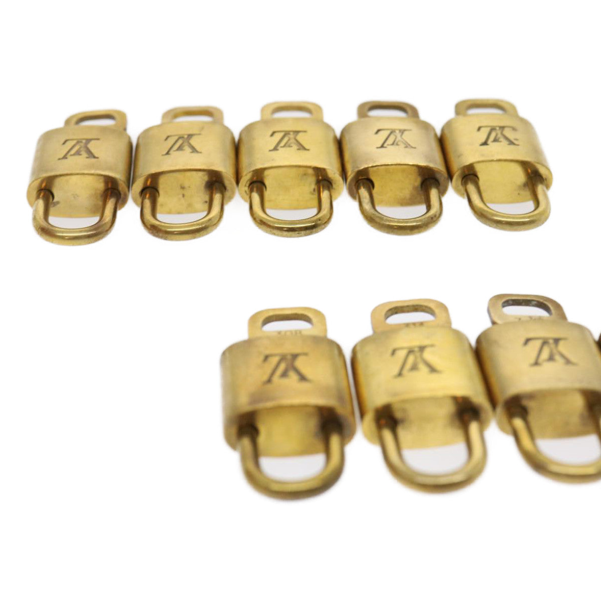 LOUIS VUITTON Padlock 10set Gold Tone LV ki1958
