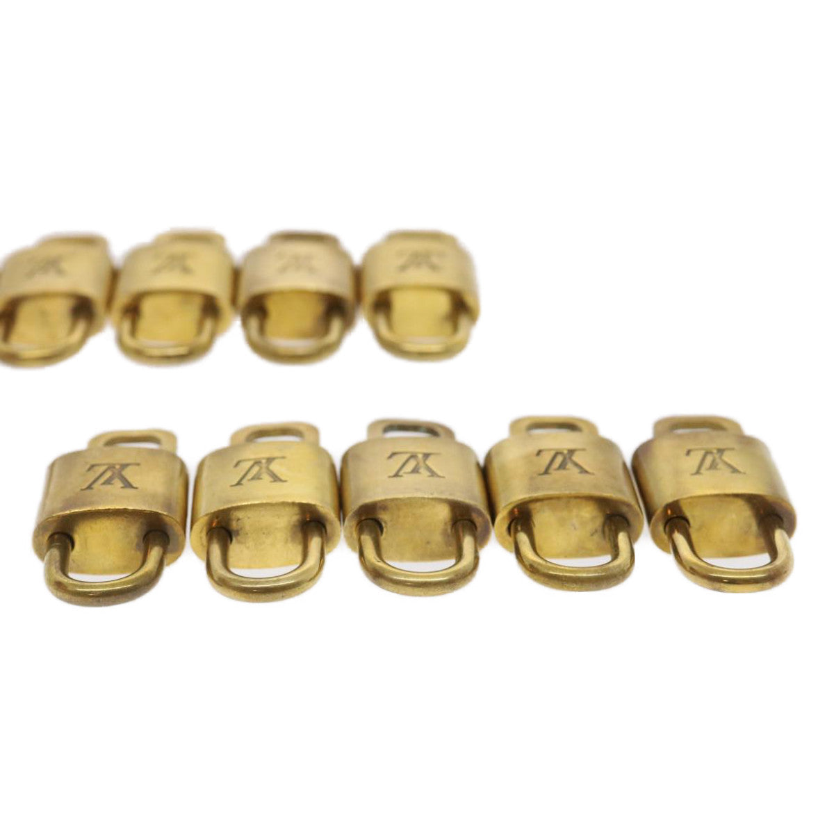 LOUIS VUITTON Padlock 10set Gold Tone LV ki1958