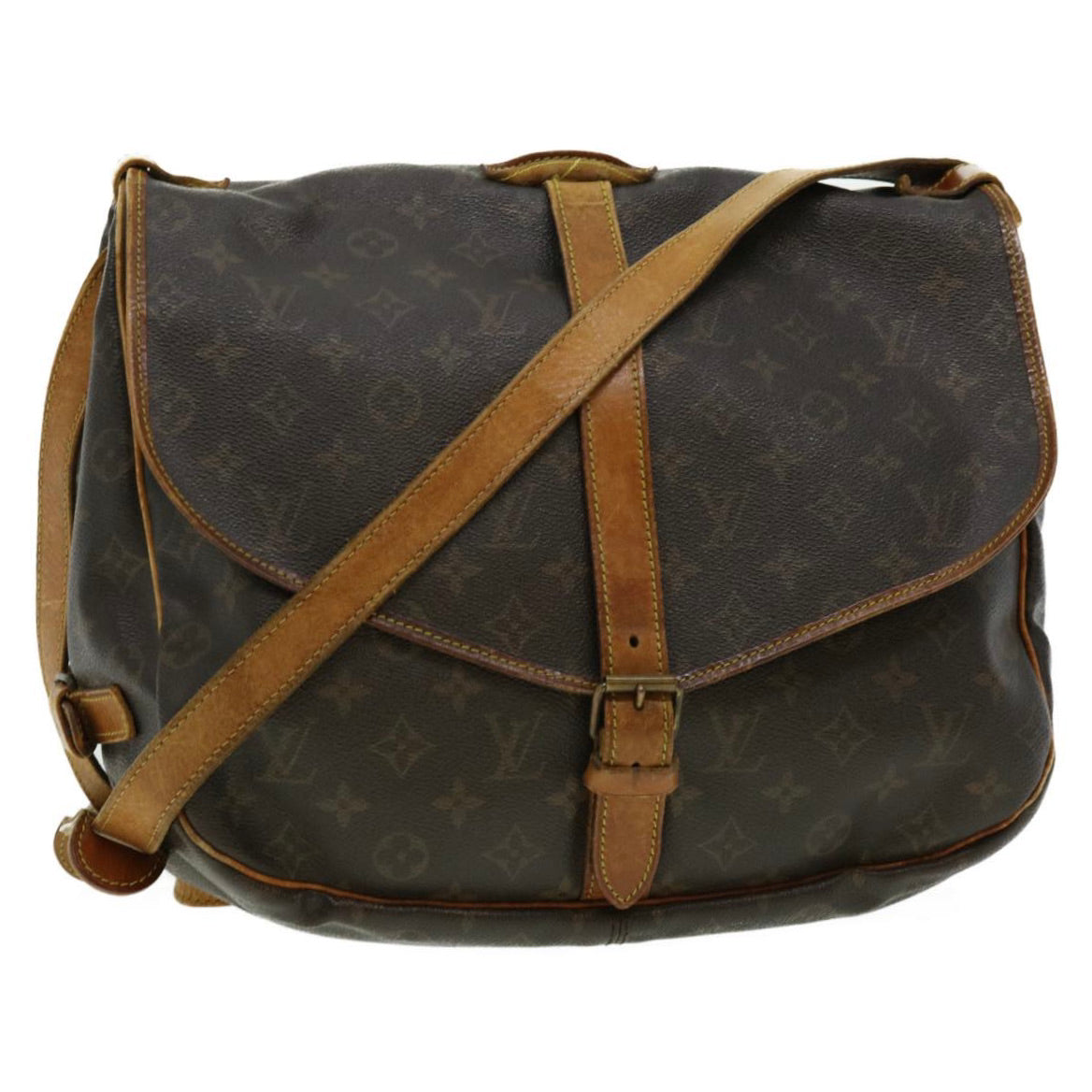 LOUIS VUITTON Monogram Saumur 35 Shoulder Bag M42254 LV ki2012
