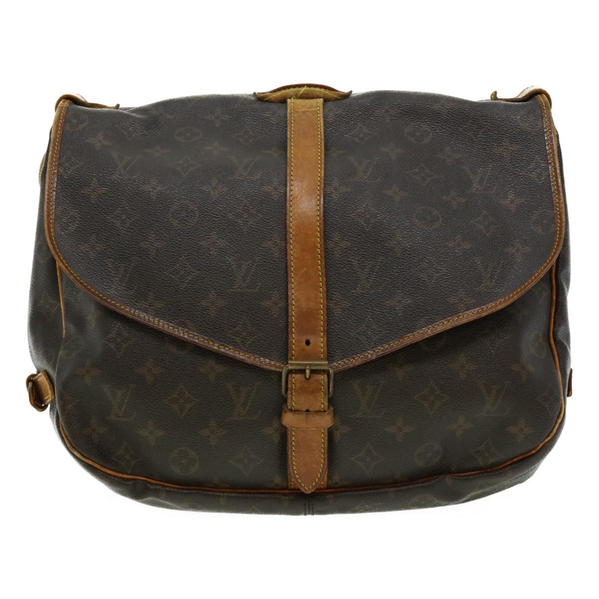 LOUIS VUITTON Monogram Saumur 35 Shoulder Bag M42254 LV ki2012