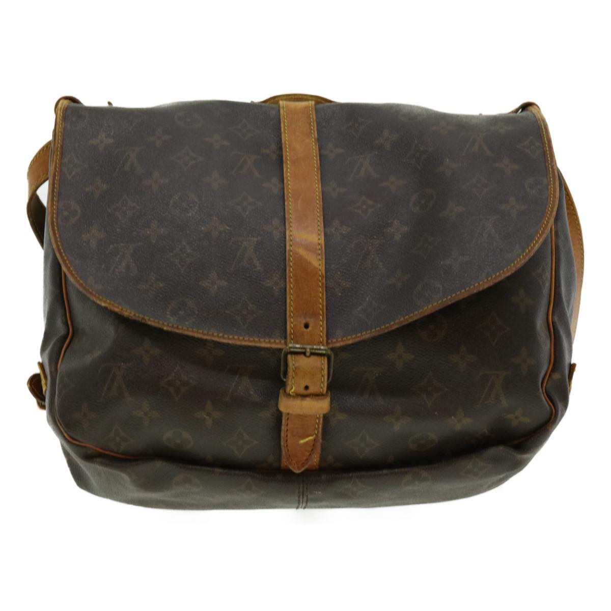 LOUIS VUITTON Monogram Saumur 35 Shoulder Bag M42254 LV ki2012