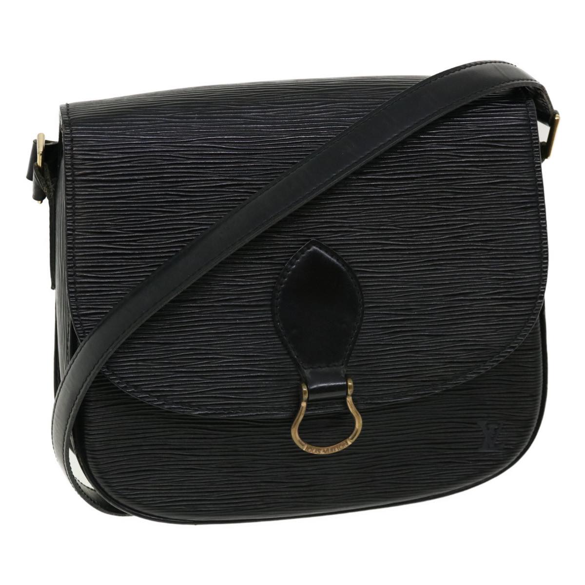 LOUIS VUITTON Epi Saint Cloud GM Shoulder Bag Black M52192 LV ki2163