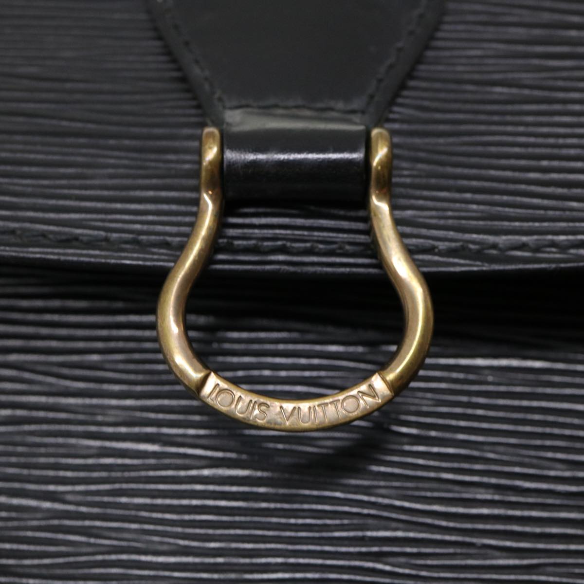 LOUIS VUITTON Epi Saint Cloud GM Shoulder Bag Black M52192 LV ki2163