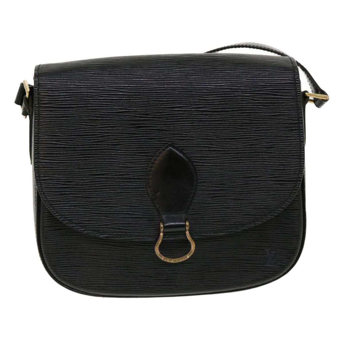 LOUIS VUITTON Epi Saint Cloud GM Shoulder Bag Black M52192 LV ki2163