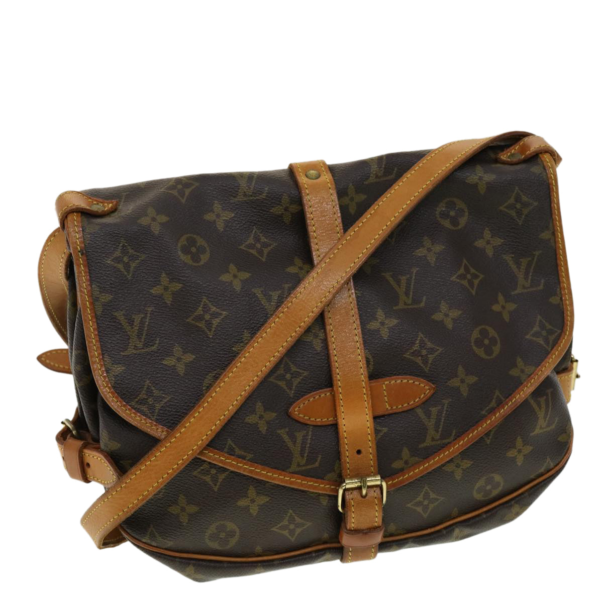 LOUIS VUITTON Monogram Saumur 30 Shoulder Bag M42256 LV ki2209