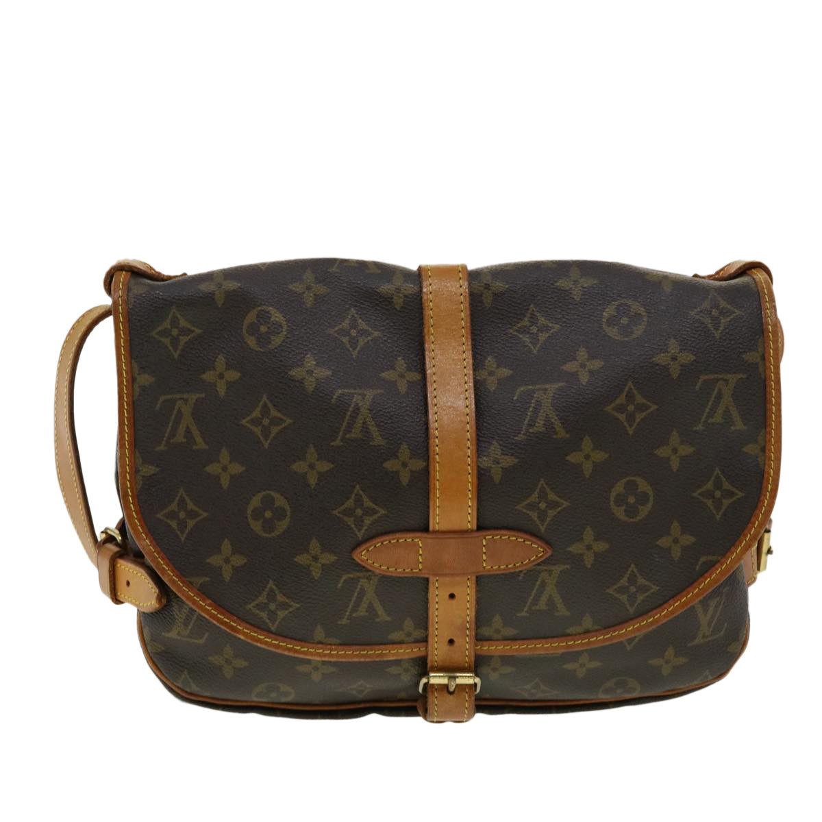 LOUIS VUITTON Monogram Saumur 30 Shoulder Bag M42256 LV ki2209