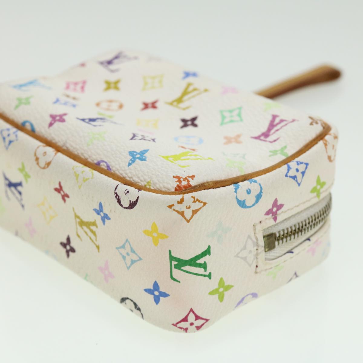 LOUIS VUITTON Monogram Multicolor Trousse Wapity Pouch White M58033 ki2302