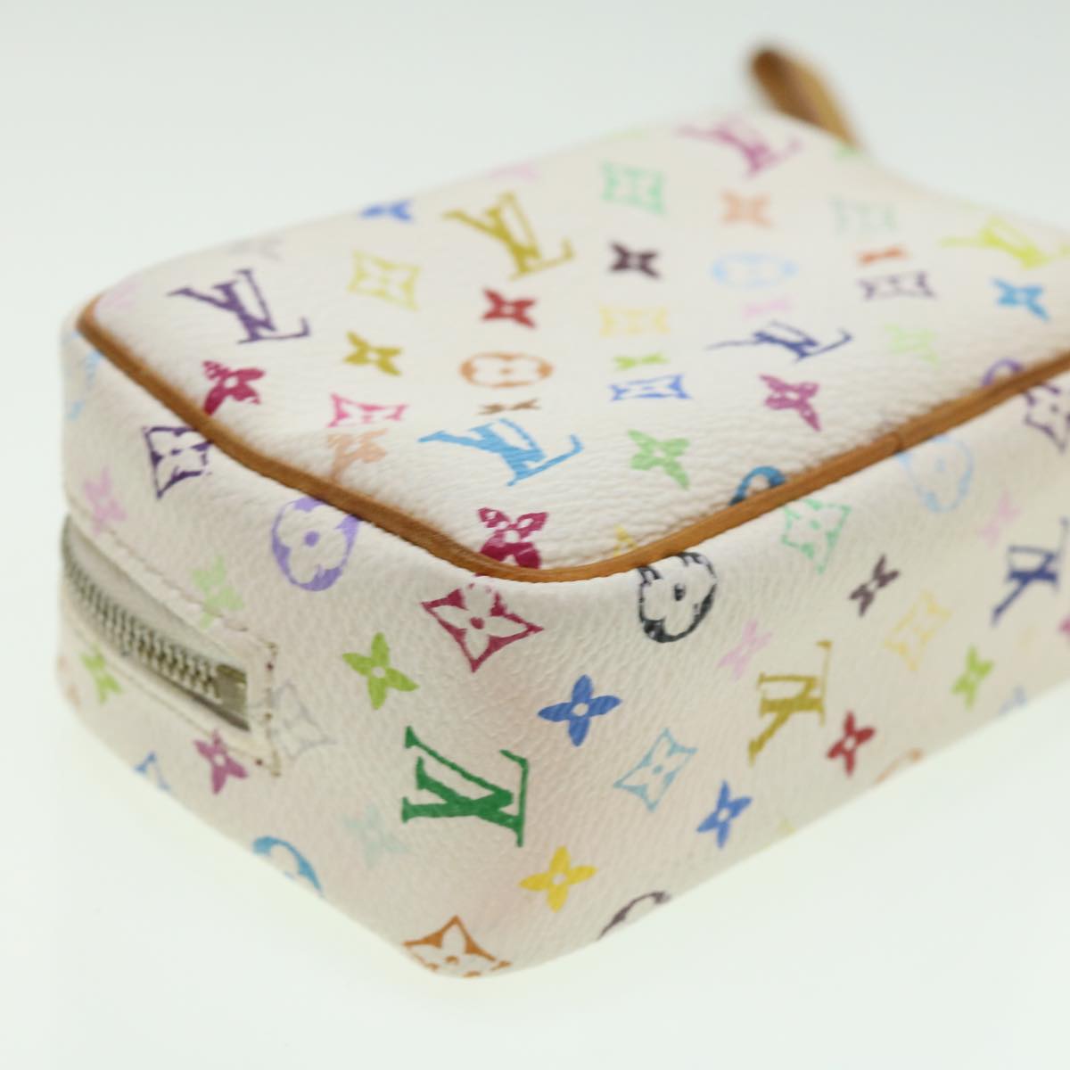 LOUIS VUITTON Monogram Multicolor Trousse Wapity Pouch White M58033 ki2302