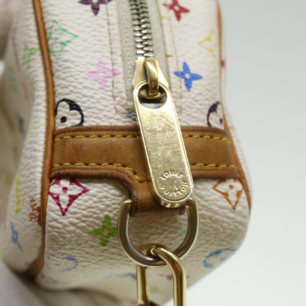 LOUIS VUITTON Monogram Multicolor Trousse Wapity Pouch White M58033 ki2302