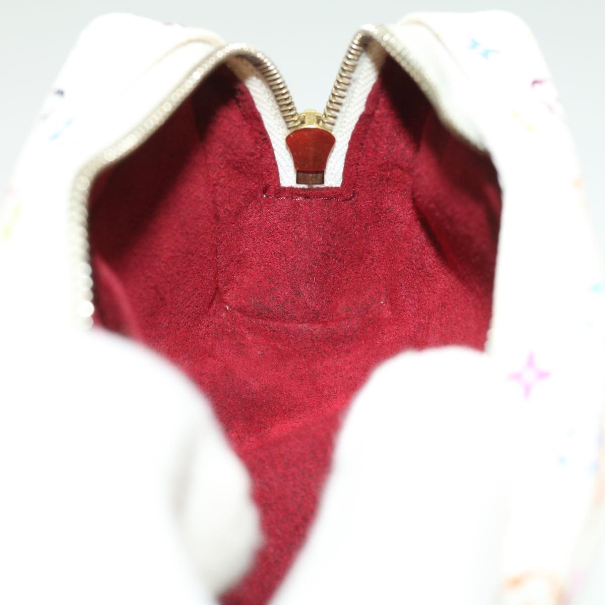 LOUIS VUITTON Monogram Multicolor Trousse Wapity Pouch White M58033 ki2302