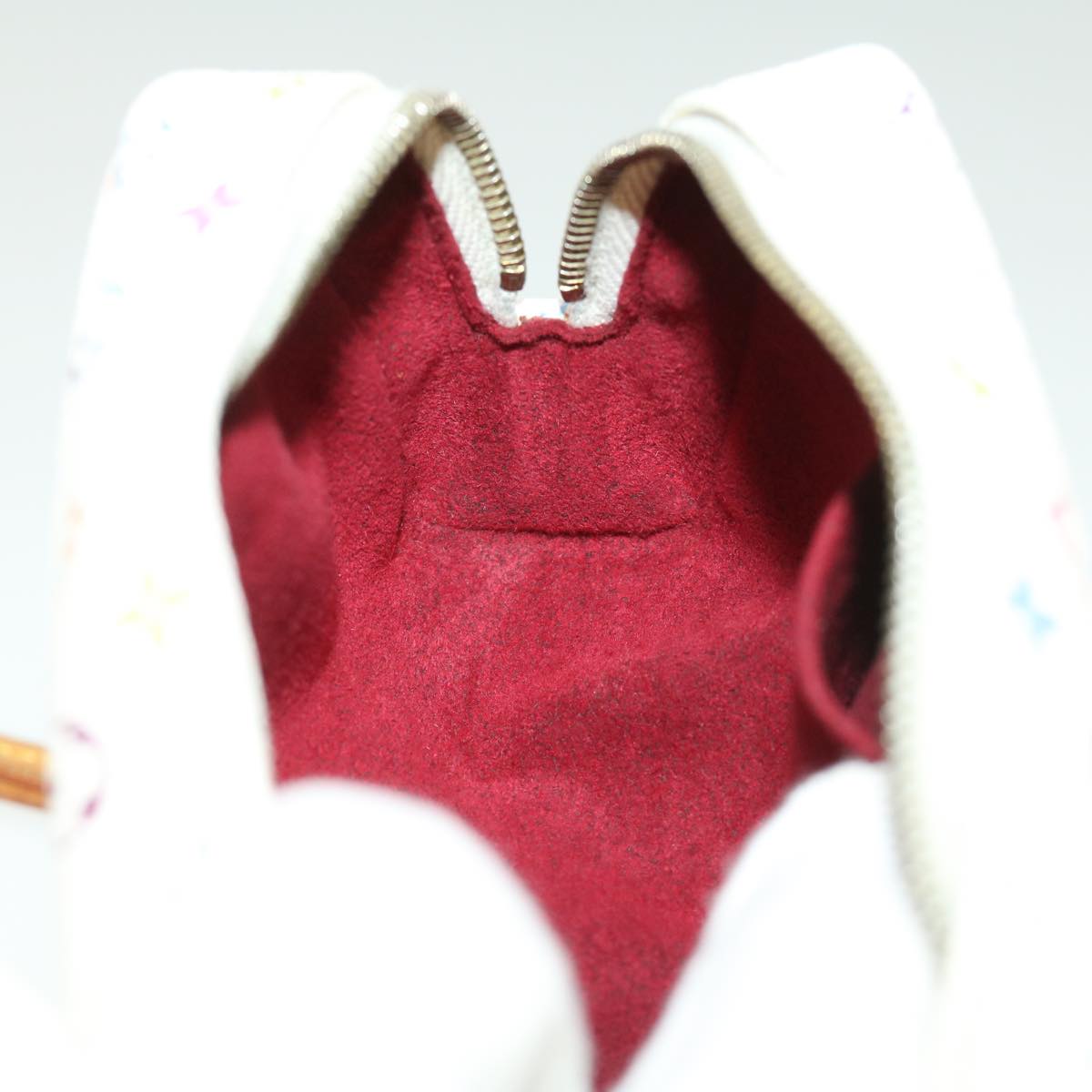 LOUIS VUITTON Monogram Multicolor Trousse Wapity Pouch White M58033 ki2302