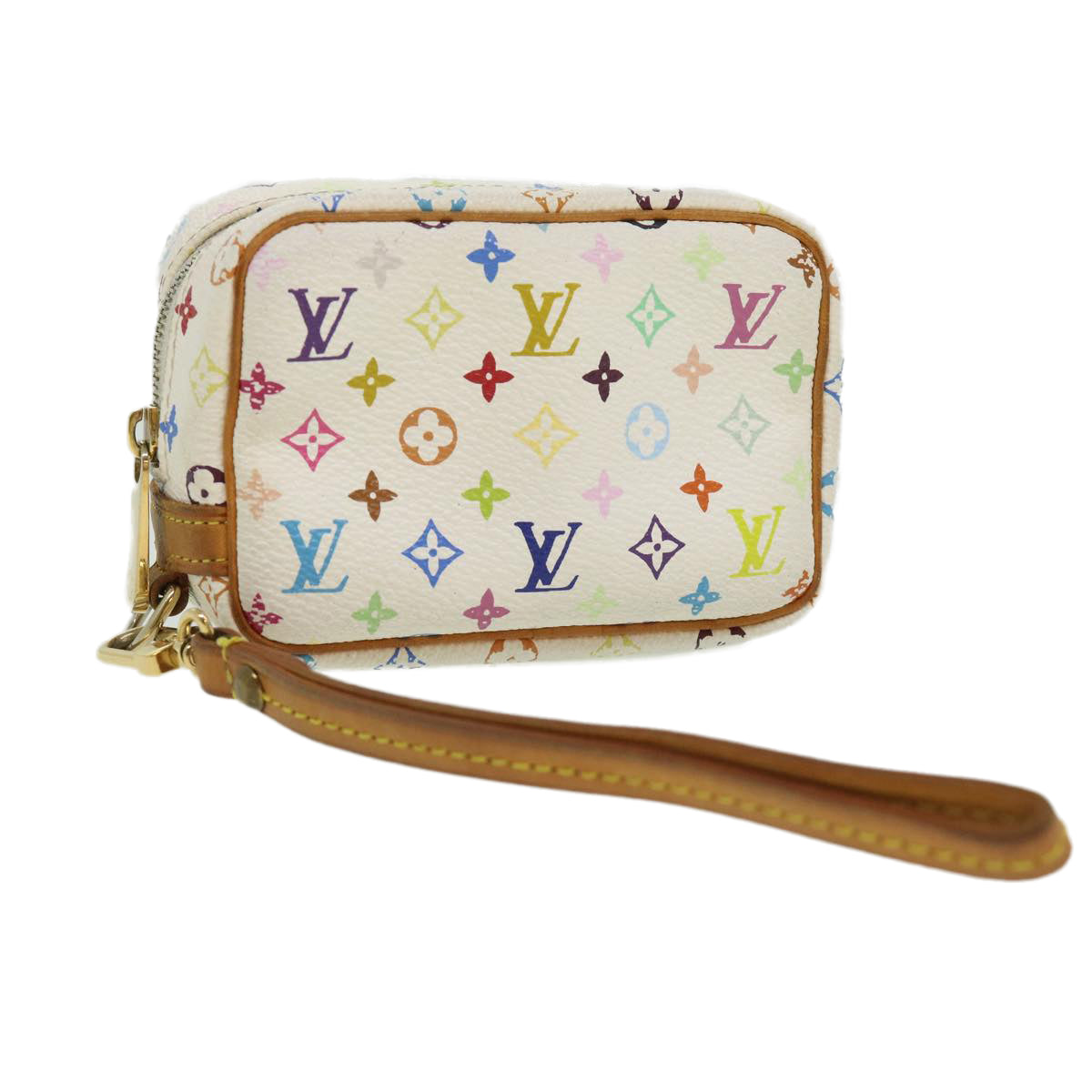 LOUIS VUITTON Monogram Multicolor Trousse Wapity Pouch White M58033 ki2302