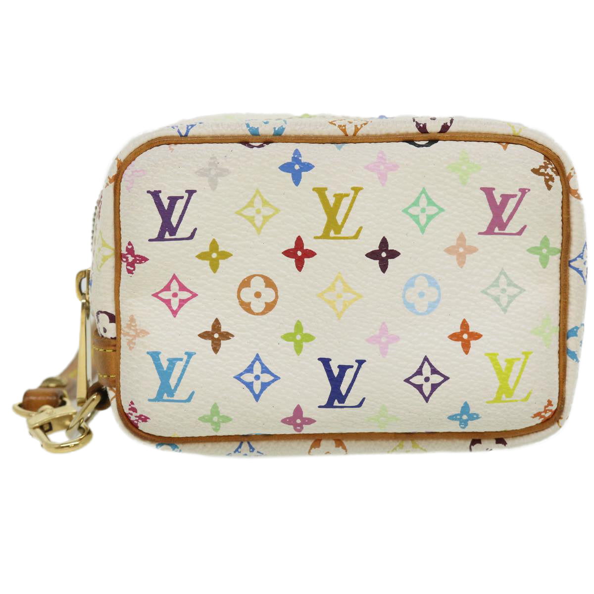 LOUIS VUITTON Monogram Multicolor Trousse Wapity Pouch White M58033 ki2302