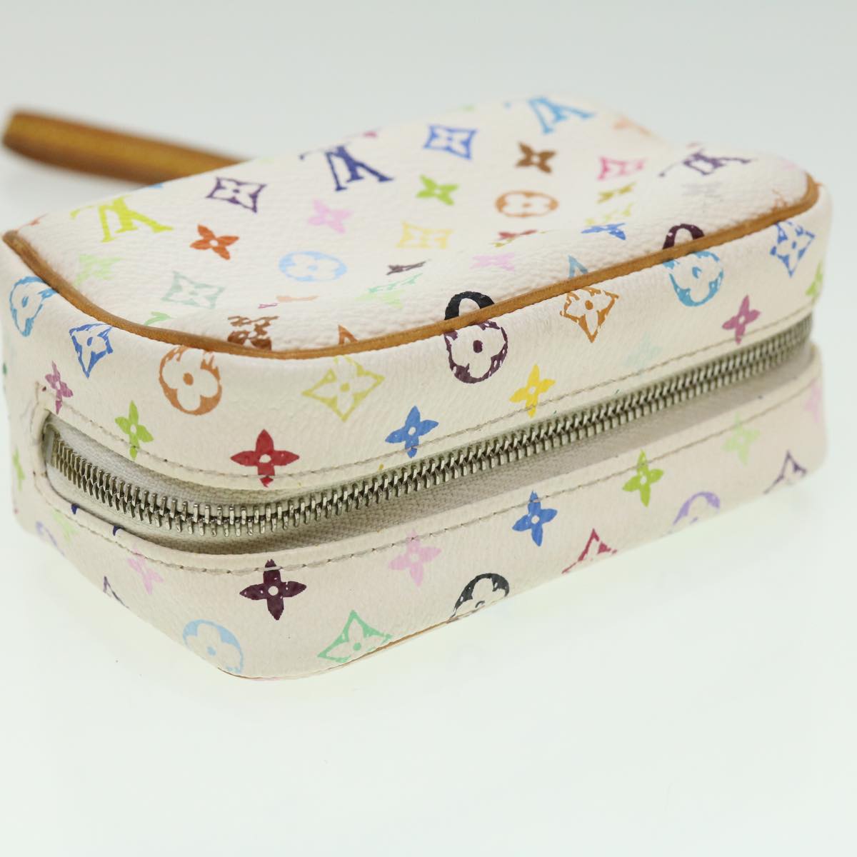 LOUIS VUITTON Monogram Multicolor Trousse Wapity Pouch White M58033 ki2302